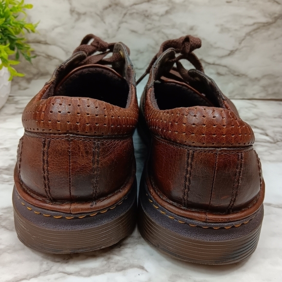 DR. MARTENS Boston Men's Brown Leather Lace Up Oxford Loafers Size 11 - Picture 8 of 13